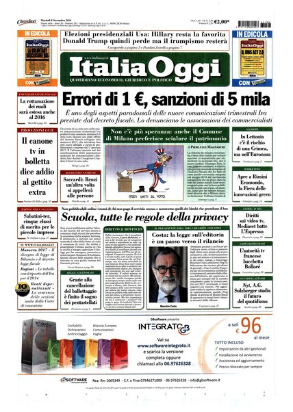 Italia oggi : quotidiano di economia finanza e politica